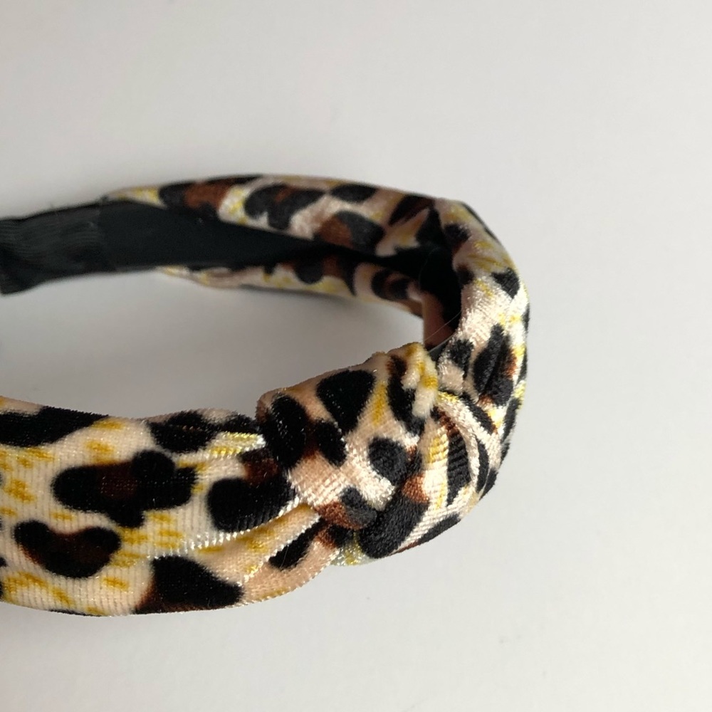 Leopard Print Top Knot Headband